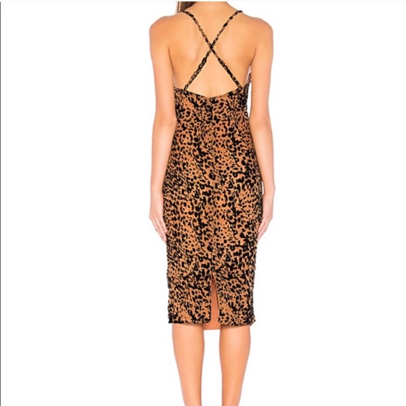 Leopard cross back midi dress - Picture 2 of 2